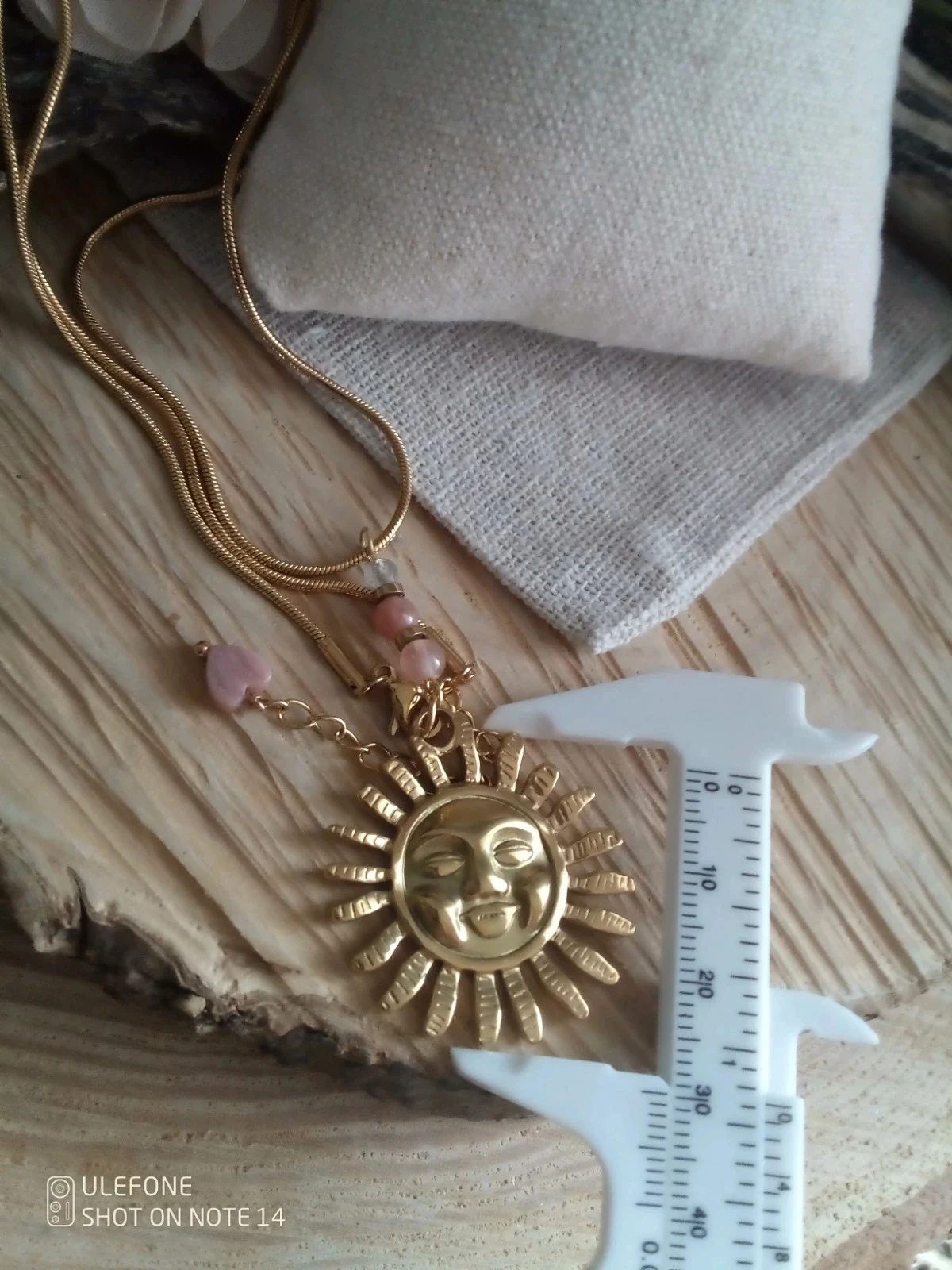 Collier pendentif soleil Inca et pierres du soleil – photo 3